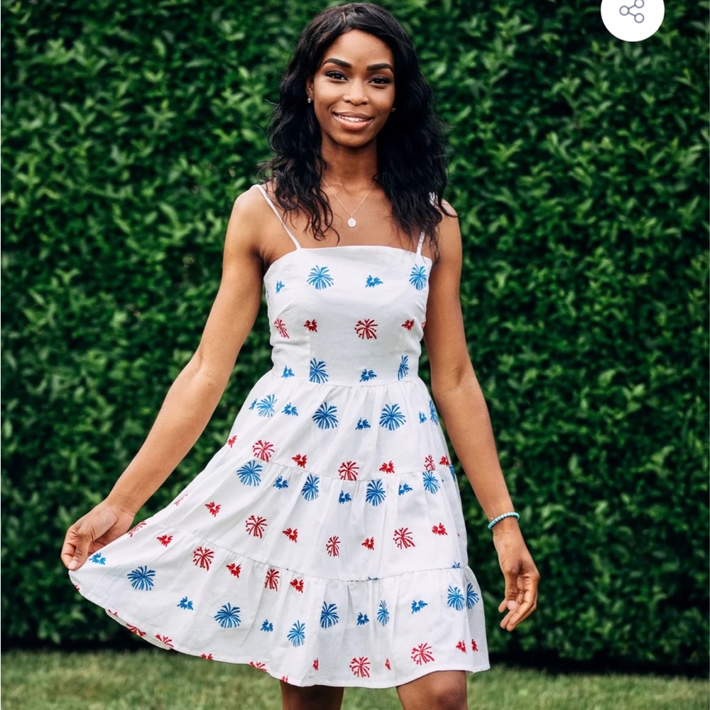 American Celebration Limited Edition Ruffle Dress - White